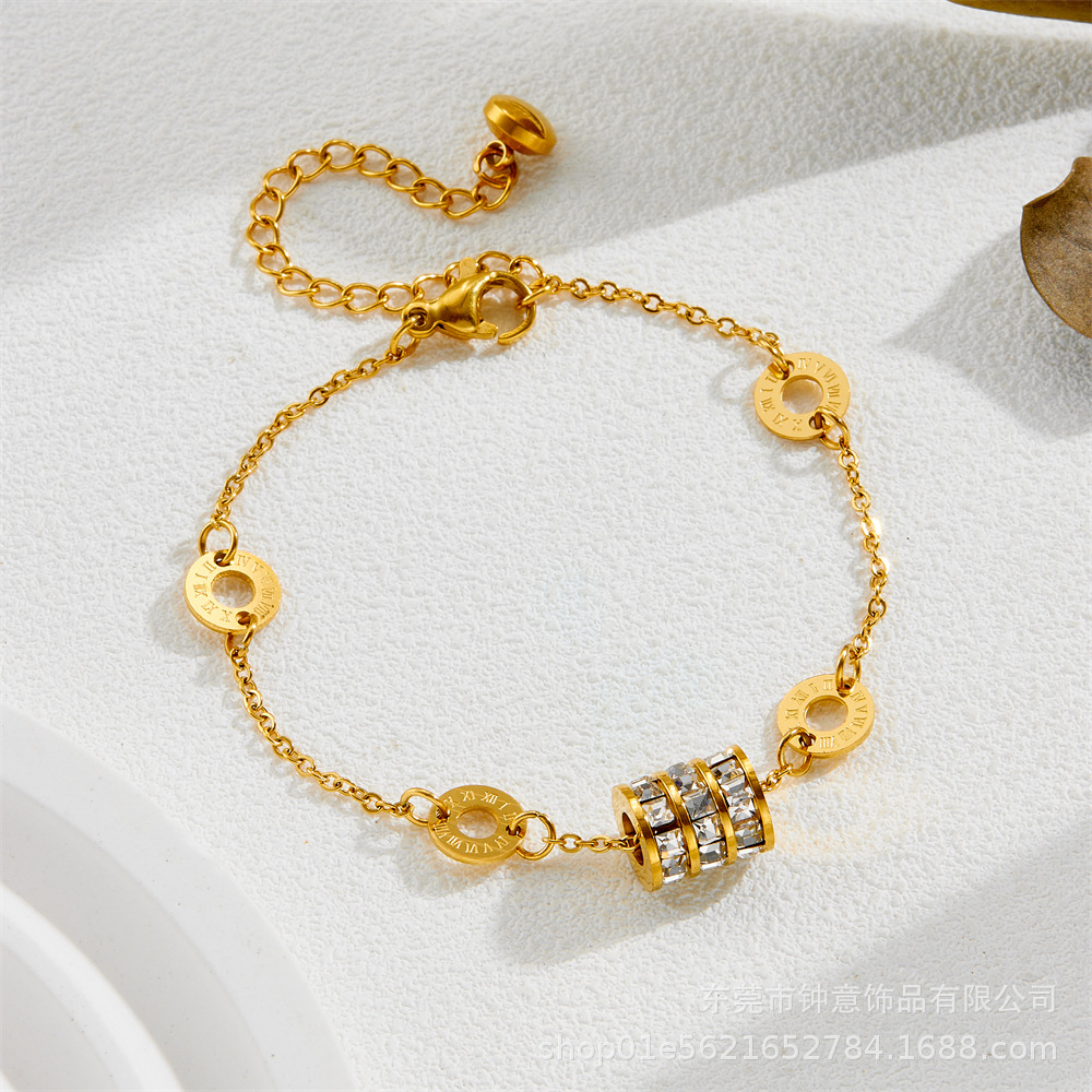 %E3%80%90Best%20Price%20Guaranteed%E3%80%91Roman%20Numerals%20Small%20Man%20Waist%20Titanium%20Steel%20Bracelet%20Women's%20Golden%20Rose%20Color%20Distinctive%20Jewelry%20-%20Image%204