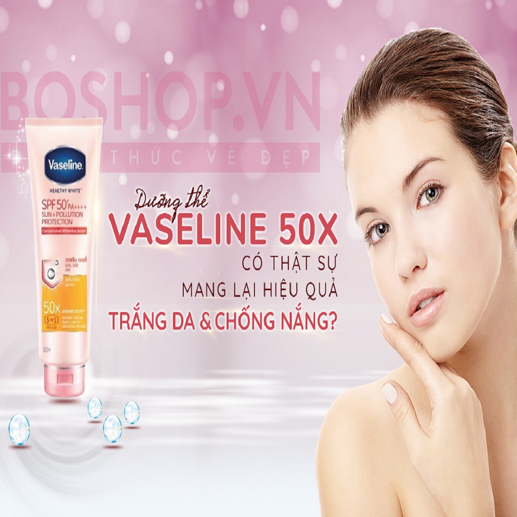 [HCM] Sữa dưỡng thể trắng da body Vaseline 50x 320ml