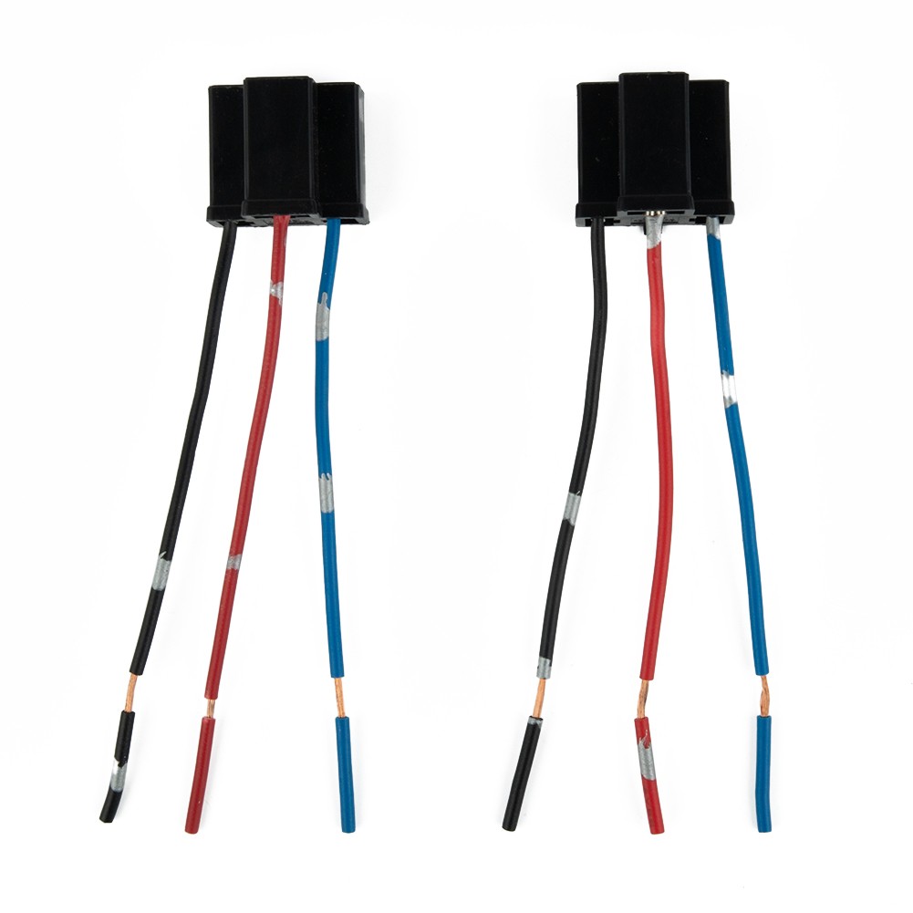 2x H4 Bulb Holder 3 Pin Headlight Connector Plug Replacement Repair H4 Bulb Wire Socket