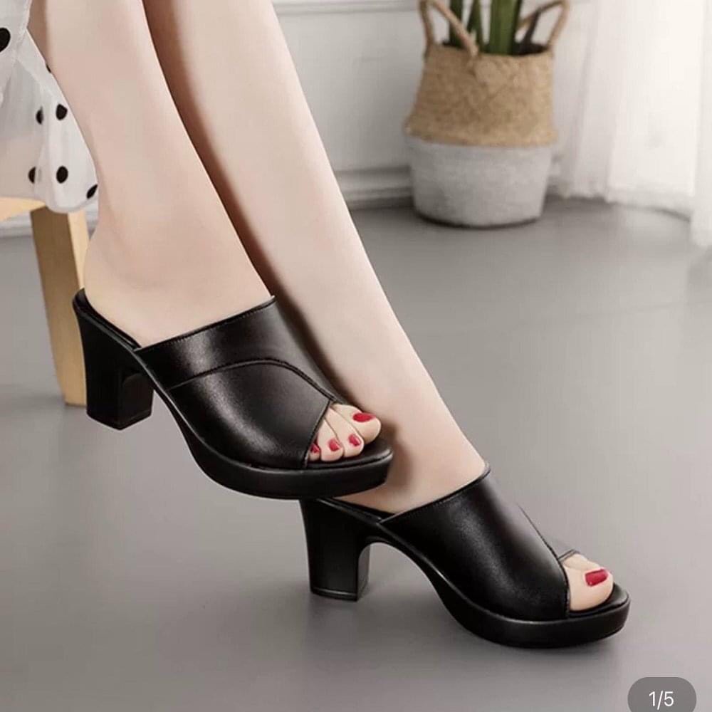 Dép cao gót quai chỉ n01