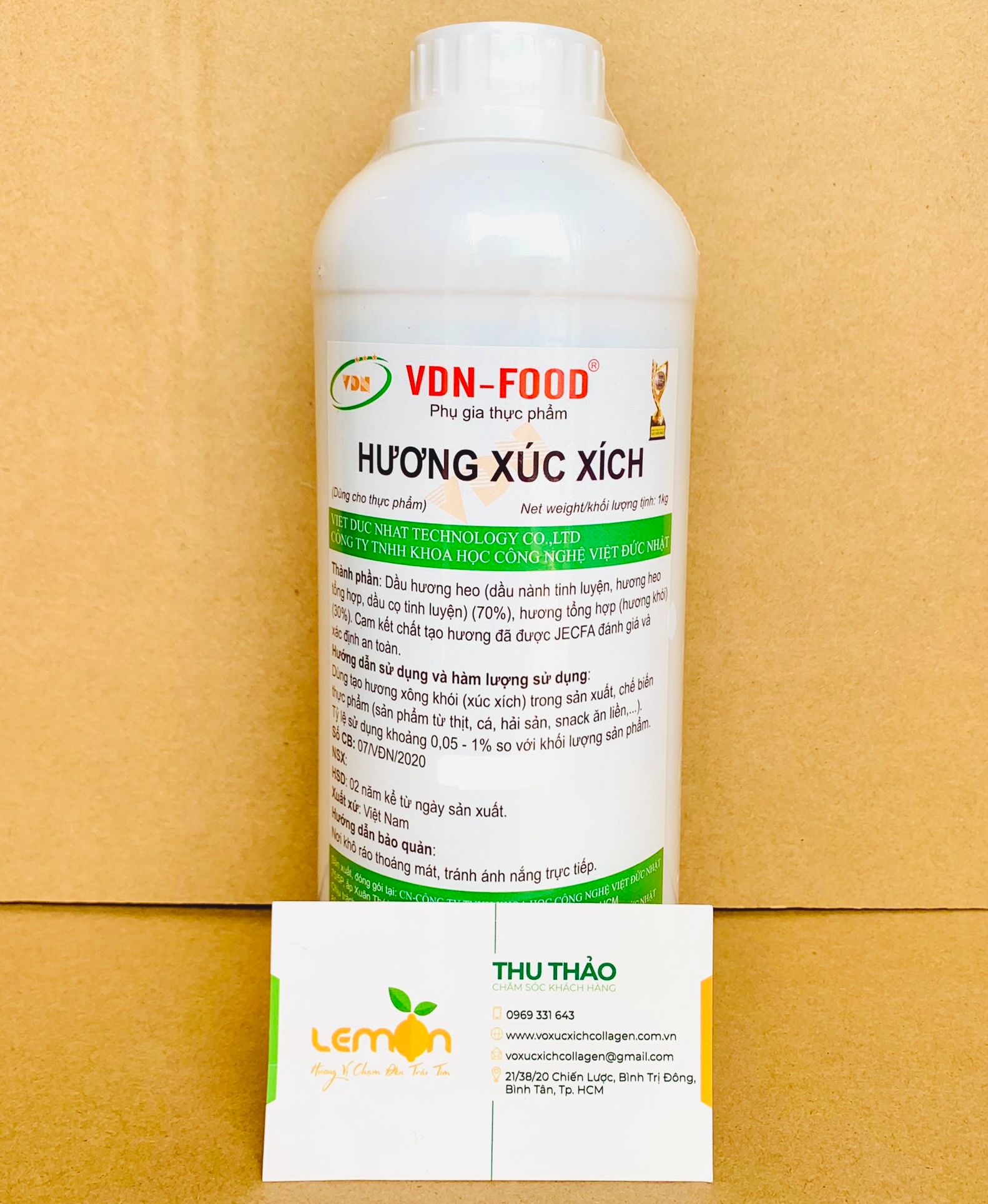 1Kg Hương xúc xích VDN dạng lỏng - Hương xông khói dùng cho xúc xích, jambon, thịt xông khói, snack