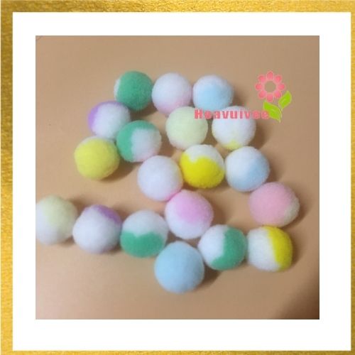 Pompom hạt bông màu-  pompom thiết bị mầm non - Hoavuivee