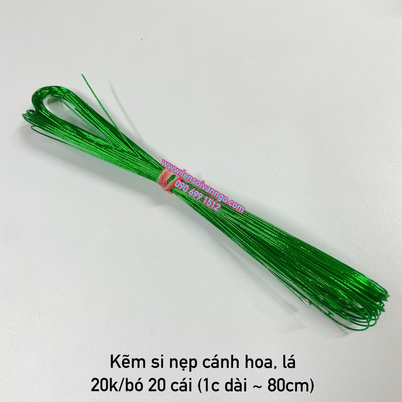 Kẽm si dùng để nẹp cánh hoa, lá (bó 20 sợi)