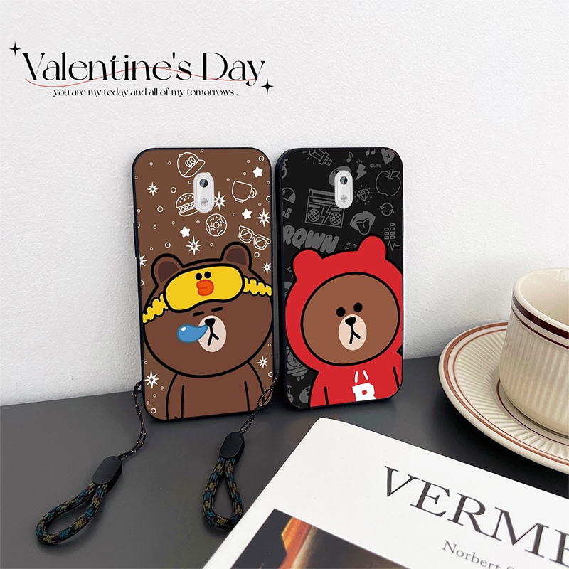Nokia 3 Casing Brown Bear Cartoon Shockproof Phone Case