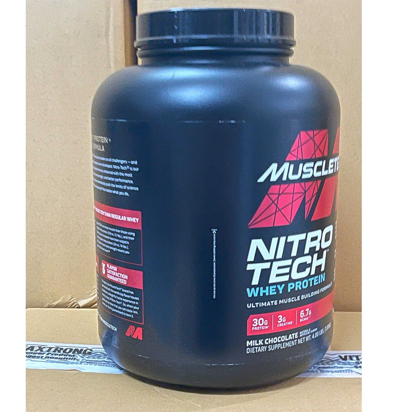 Hcmtặng bình và áo gym sữa tăng cơ cực mạnh whey protein nitro tech của - ảnh sản phẩm 5