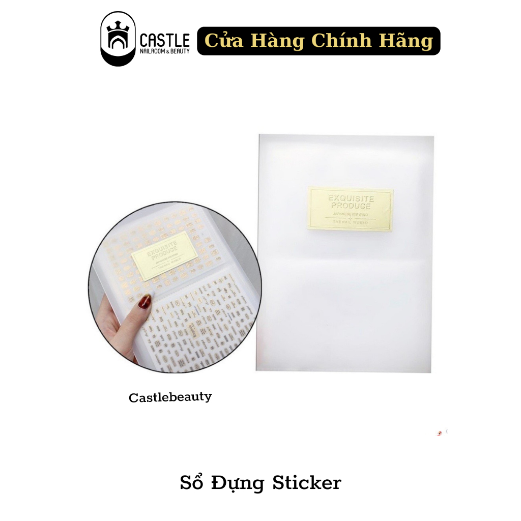 Sổ Đựng Sticker Dán Móng, Phụ kiện sổ sicker , sổ đựng sticker trong suốt