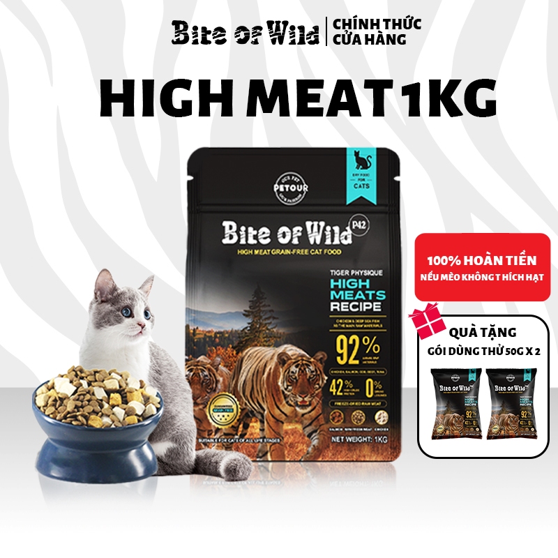 Hạt bite of wild cho mèo túi 1kg - hạt khô dành cho mèo