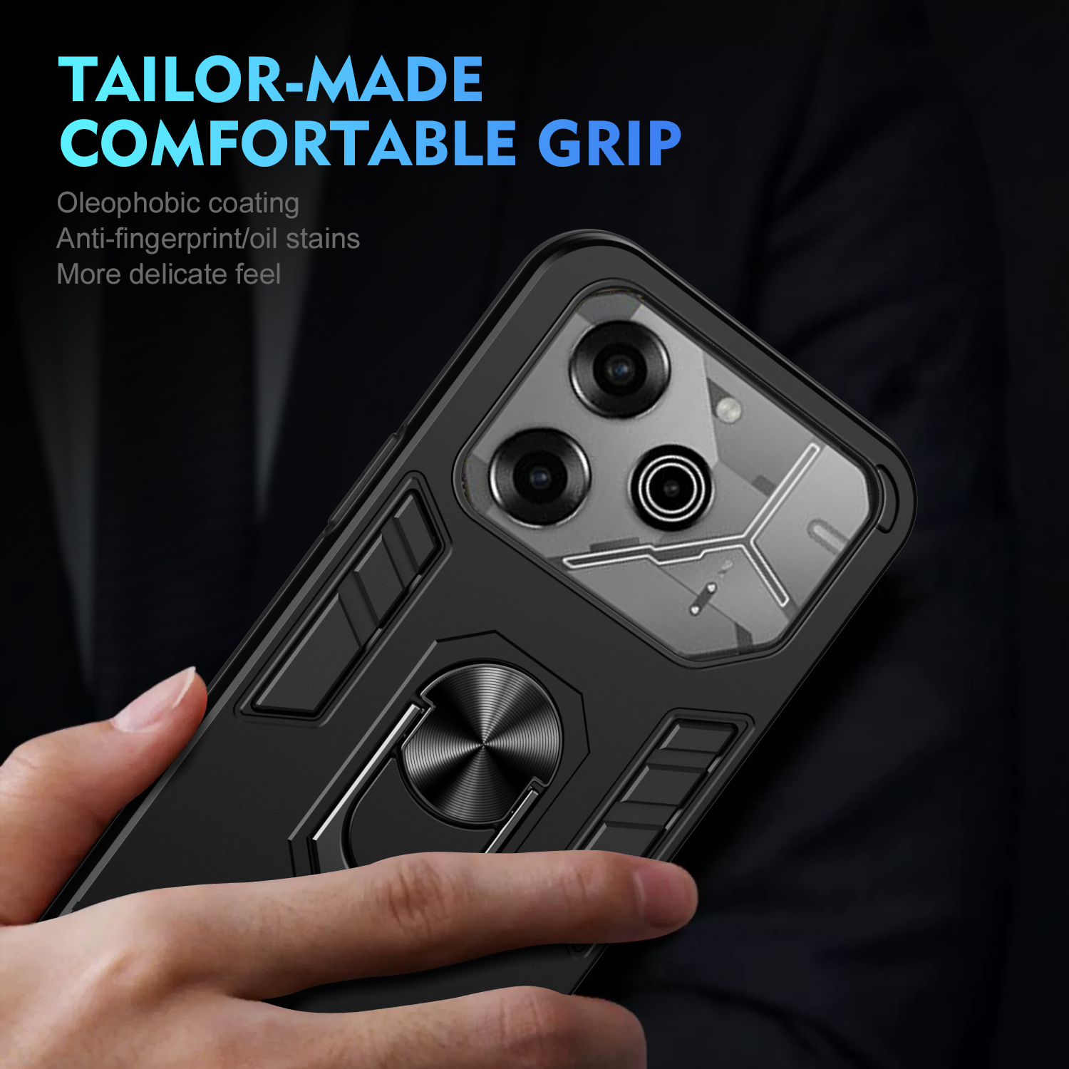 Phone cover For Tecno Pova 6 Pro case Shockproof Armor Stand with Holder Car adsorb Ring case shell For Tecno Pova 6Pro Cases Housing.