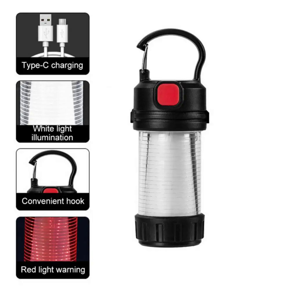 LED Camping Lantern Zoom cahaya yang kuat lampu suluh mudah alih lampu ...