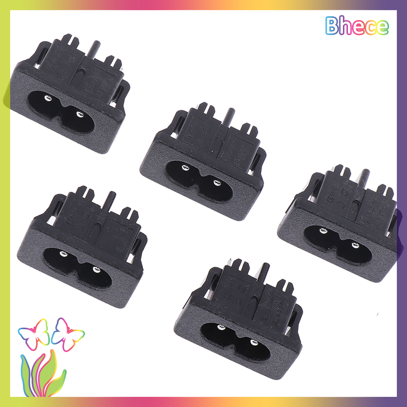 Bhece 5Pcs New AC250V 5A 2Pin AC power socket Mount Female Socket