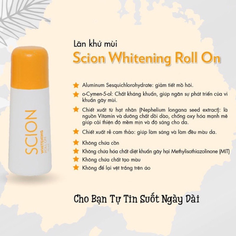 Lăn khử mùi NuSkin Scion Pure White Roll On 75ml