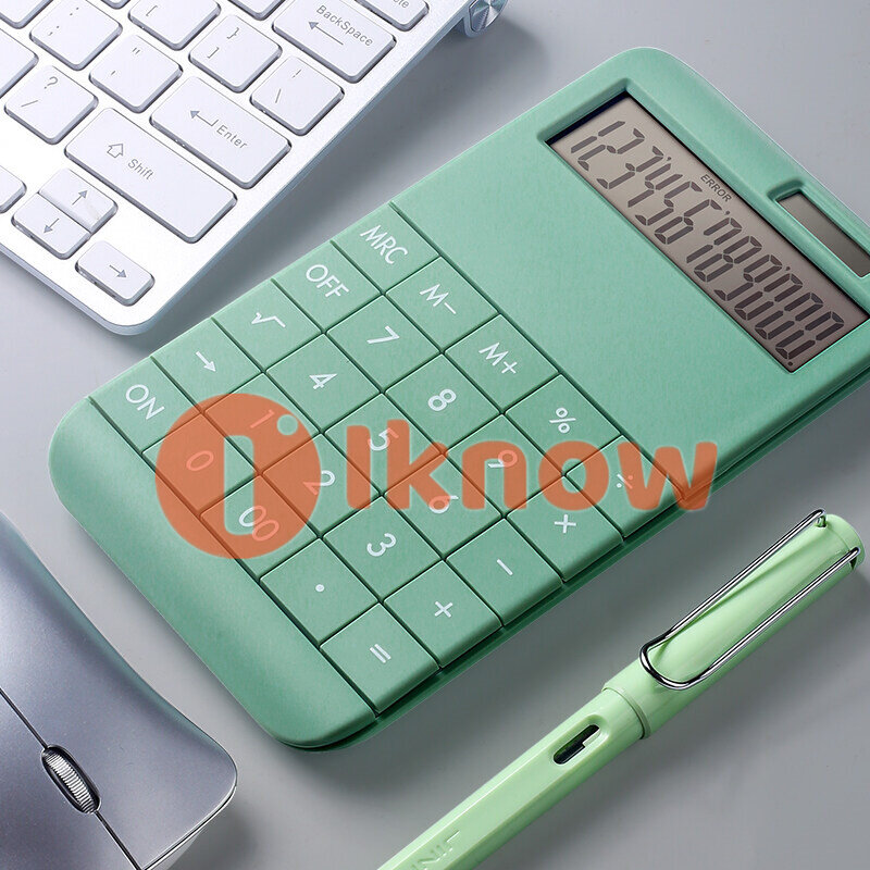 12 Digit Dual Powered Desktop Calculator,Large Display for Clear View and Easy Readability