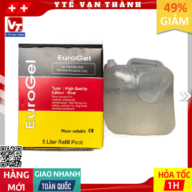 ✅ Gel Siêu Âm, Gel Lạnh Triệt Lông Euro Gel (Bình 5 Lít) -VT0489 - Y Tế Vạn Thành