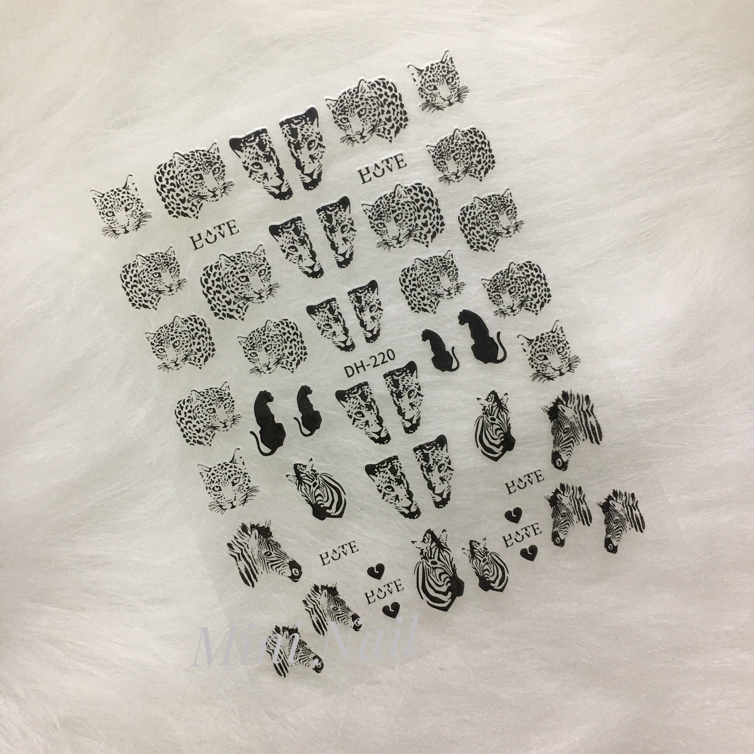 Sticker nail hình hổ, decal dán móng tay hình hổ