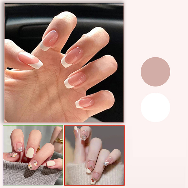 24Pcs%20Press%20On%20Nails%20Gel%20On%20False%20Reusable%20Fake%20French%20Solid%20Color%20Nail%20Tip%20Pri%20BAWEI%20%7CNew%20Fashion%20Korean%20style%20-%20Image%204
