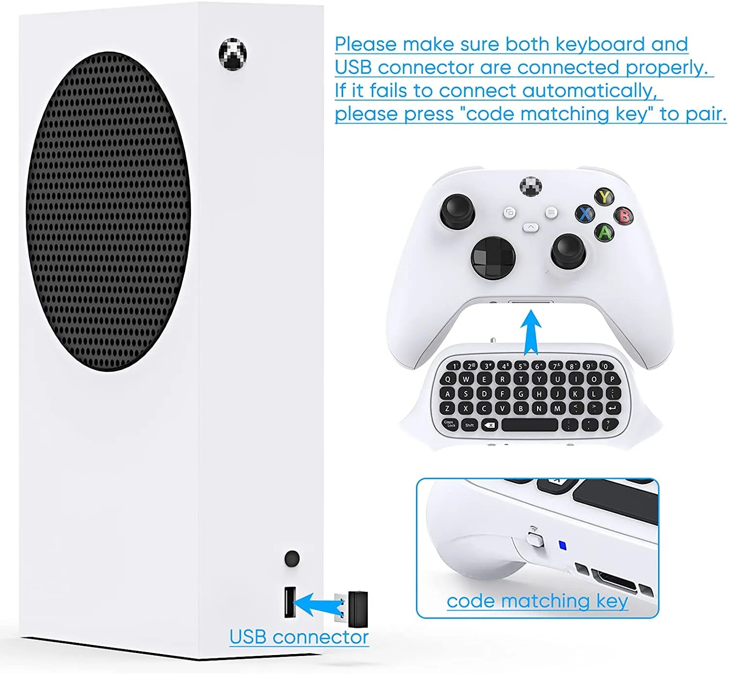 sought-after Wireless 2.4Ghz Mini Controller Keyboard Gaming Chatpad with Audio/Headset Jack for Xbox Series X/S Controller Accessories