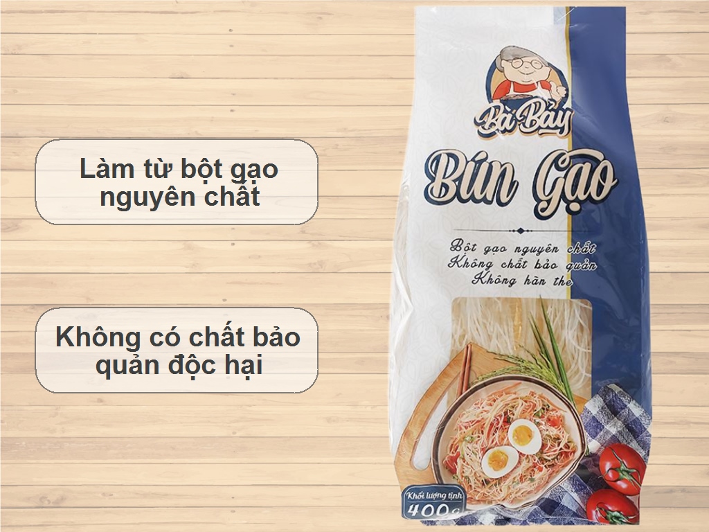 THỰC PHẨM KHÔ - BÚN GẠO LỨT BÀ BẢY 400GR