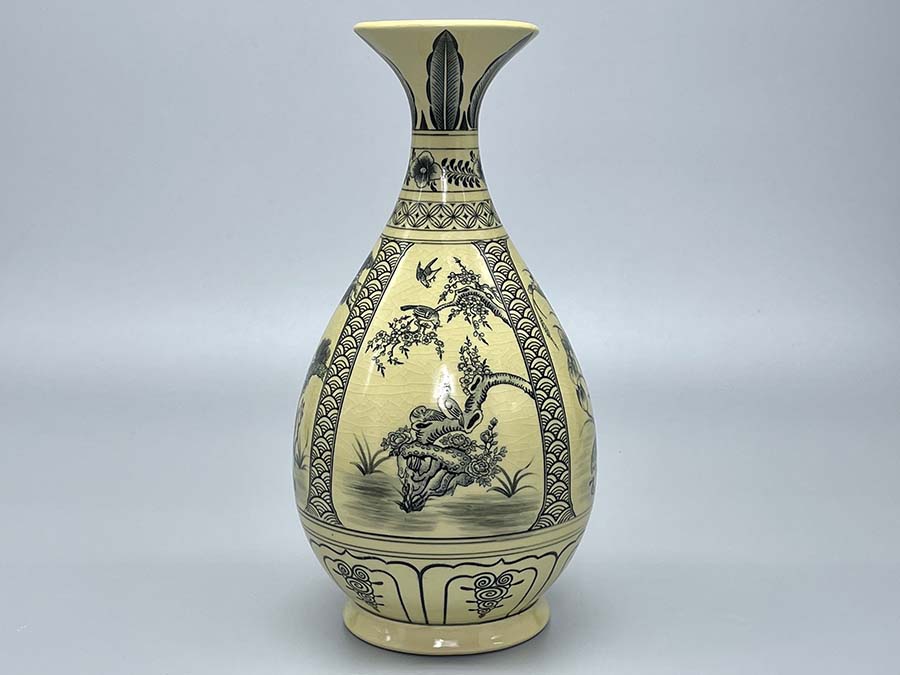 Bình Tỳ Bà H33 Gốm Chu Đậu