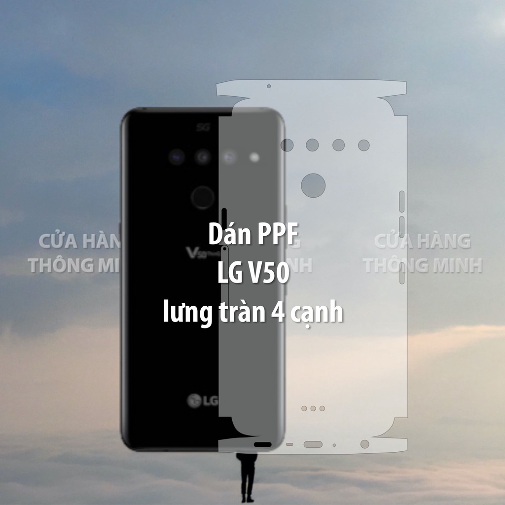 Tấm dán LG V50 dán PPF mặt trước, dán mặt sau, dán màn hình, dán mặt lưng Full viền chuẩn