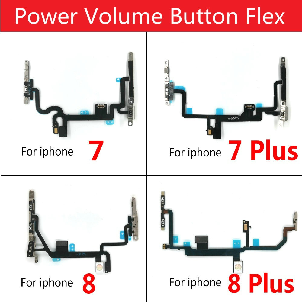 Power Switch on off volume flex Cable with Metal Bracket Assembly
