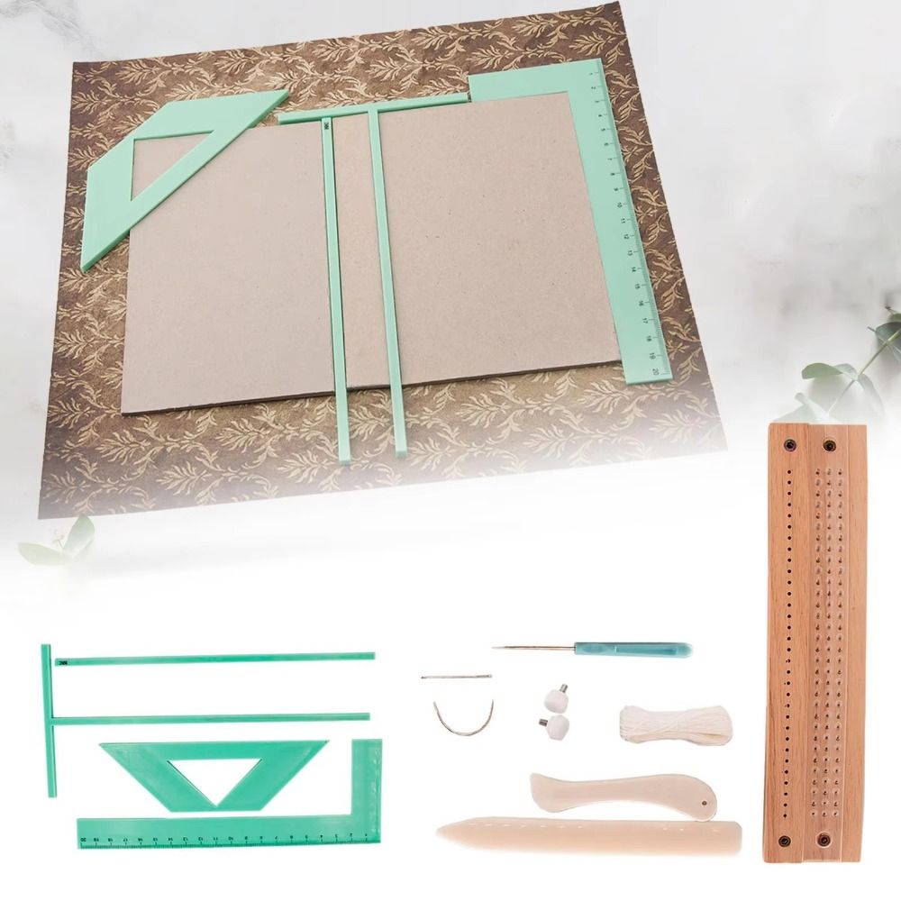 DIY Hand Bookbinding Bookbinding Ruler Set Cutter Guide Great Stencils ...