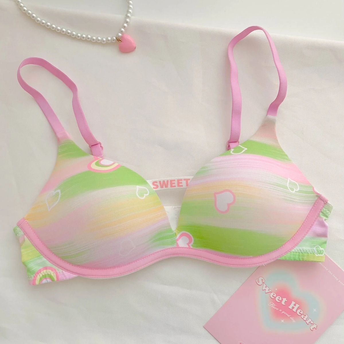 SPICYG đồ lót nữ vera Quần lót áo ngực liền mạch ngọt ngào mới dành cho phụ nữ có ngực nhỏ, phần mỏng chống đẩy, bộ áo ngực không dây