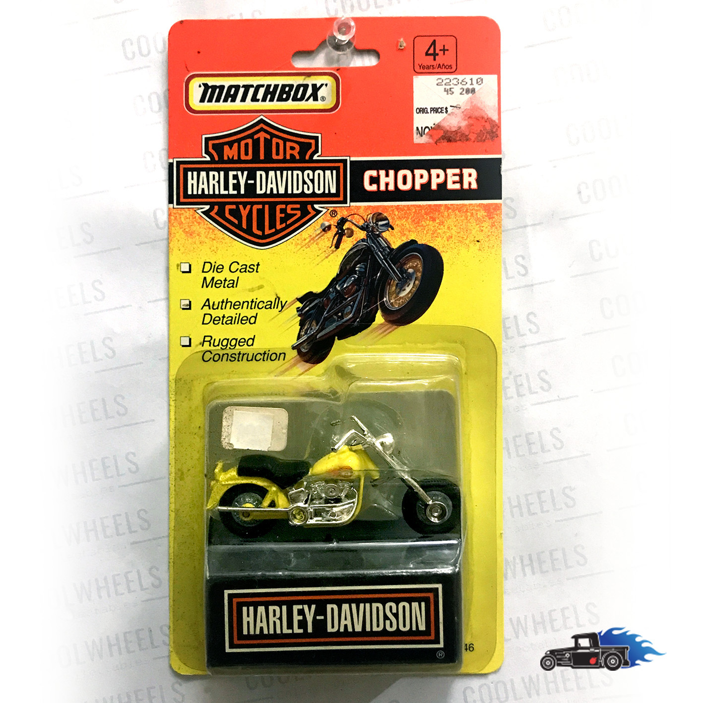 Matchbox Harley Davidson Chopper Yellow Yellow Motorcycle Model