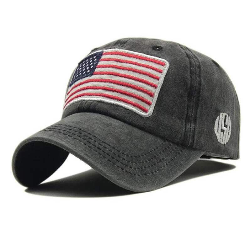 Minwen USA American Flag Patch Hat Military Tactical Operator Detachable Baseball Cap
