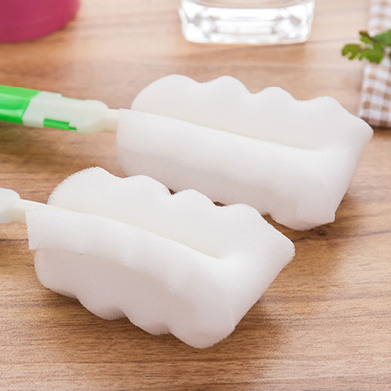 Combo 2 Cây Cọ Rửa, Ly, Cốc, Bình Sữa Đa Năng Đầu Mút Xốp