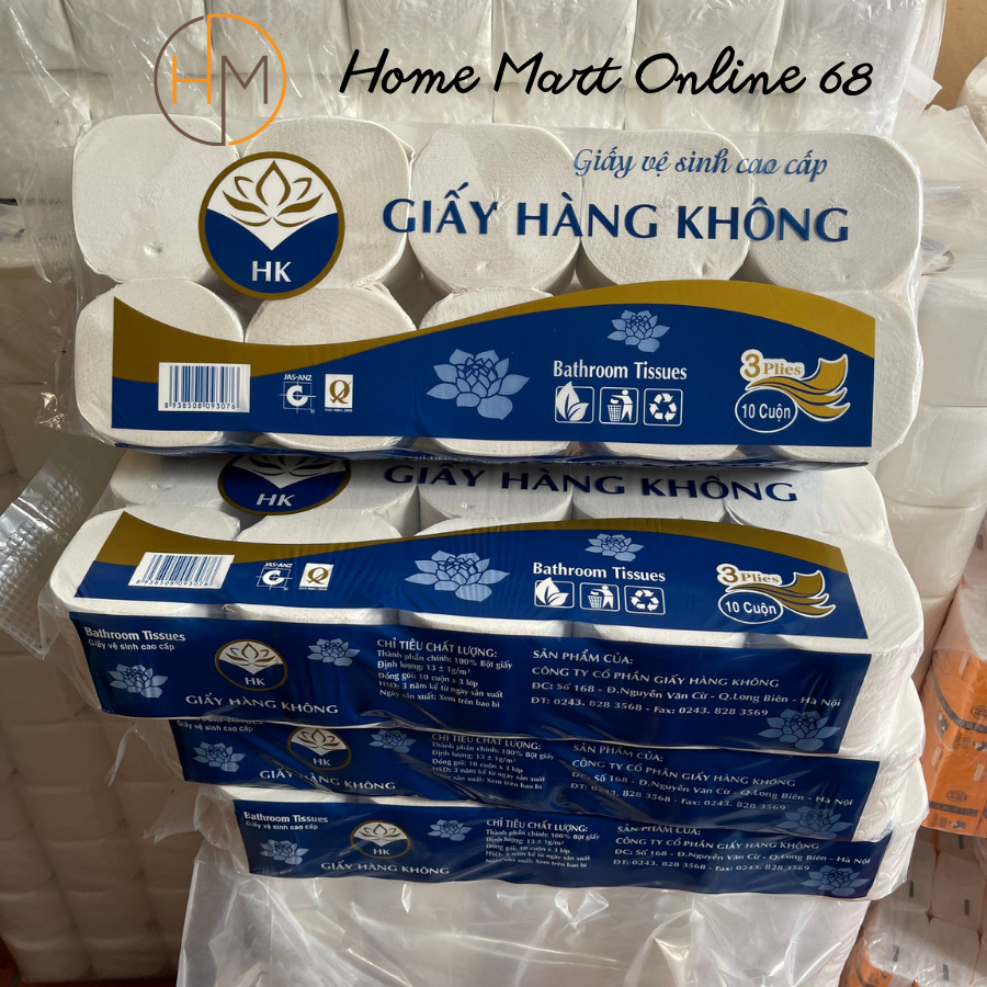 Bịch 10 cuộn giấy vệ sinh không lõi