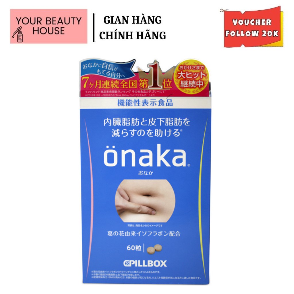 VIÊN ONAKA NHẬT bẢN 60 VIÊN ĐÁNH TAN MỠ BỤNG