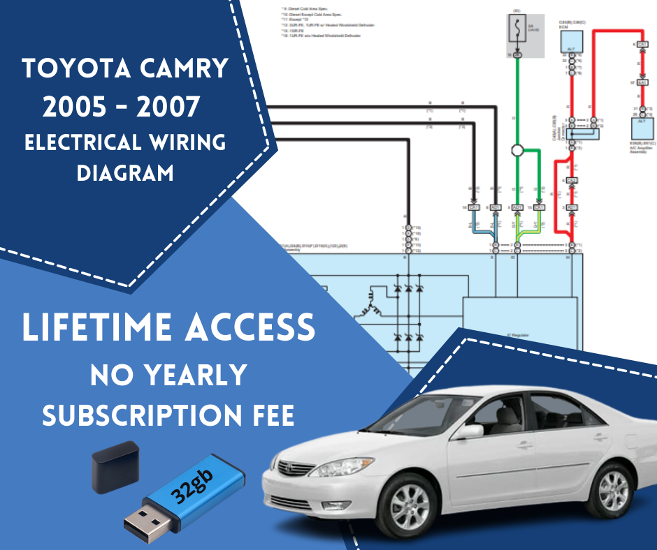 Camry 2005 to 2007 Complete Electrical Wiring Diagram All System Toyota