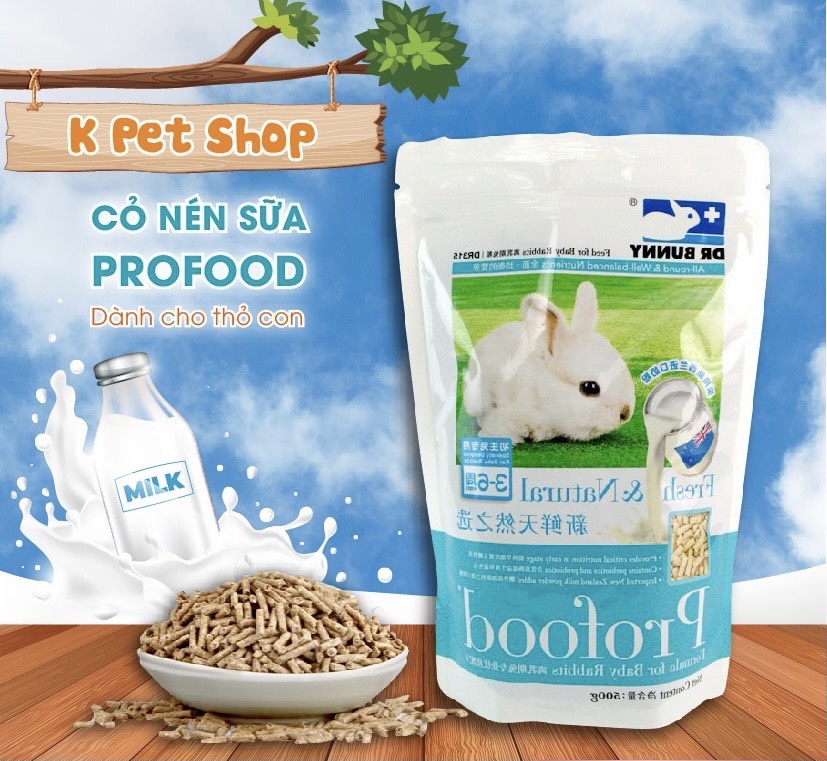 Cỏ nén profood thỏ con - thỏ lớn ?? free ship ?? 1kg cỏ nén profood thức ăn cho thỏ sóc bắc mỹ ......