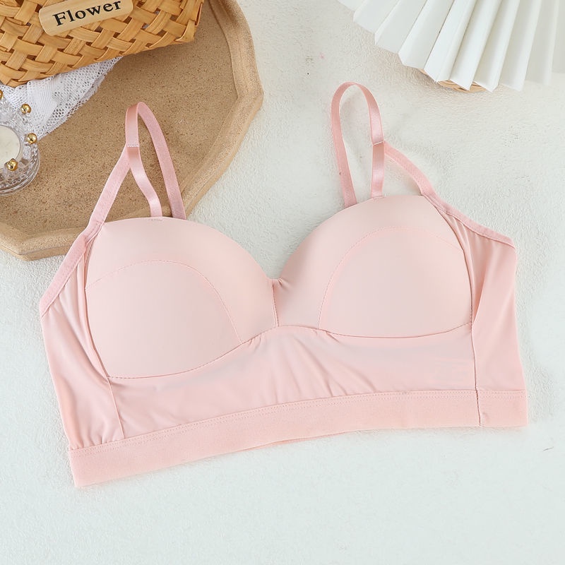 Áo lót nữ Bigsize Áo bra nữ Áo ngực không đường may lụa lạnh không gọng nâng ngực cao cấp quảng châu cao cấp n