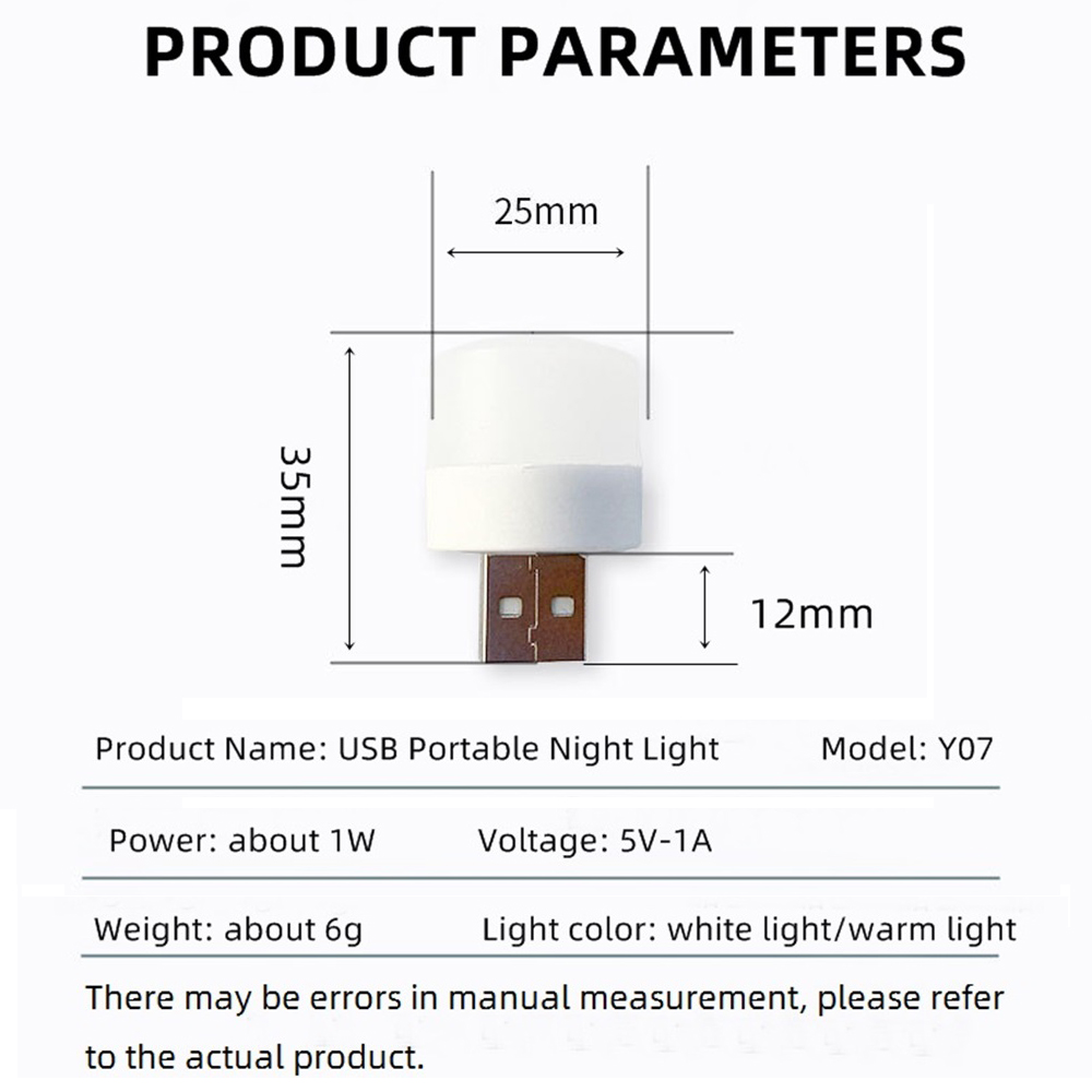 Alonefire Y07 LED Light USB Night Light Bedroom Bedside Corridor Toilet Emergency Reading USB Light Small Light Bulb