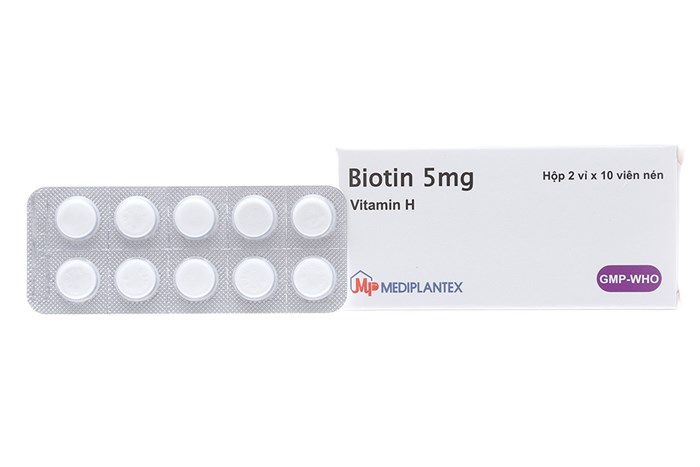 Viên uống Biotin Beauty 5mg Mediplantex hỗ trợ tóc móng da khỏe - hộp 20 viên thumbnail