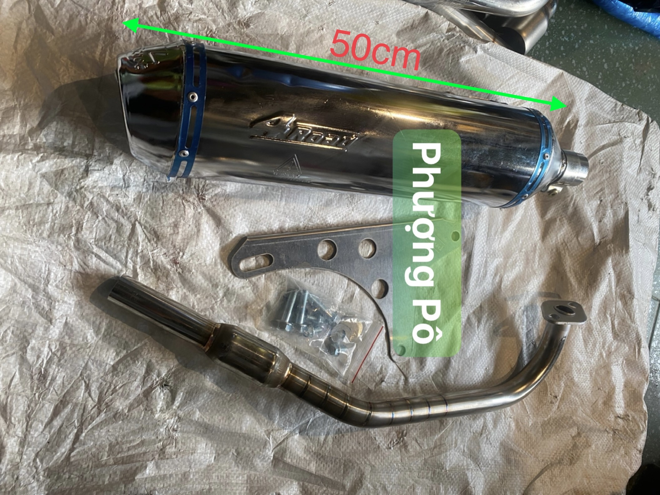 pô 4road xi inox kèm pát cổ cho VARIO / SHVN / air blade 125/ click / VISON vv...