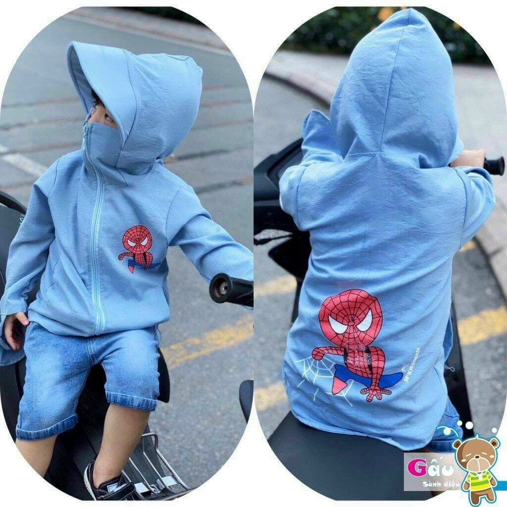 Áo chống nắng siêu nhân siêu dễ thương cho bé