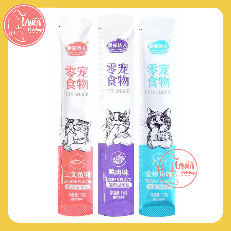 Combo 10 Thanh Súp thưởng cho mèo Pets Snacks