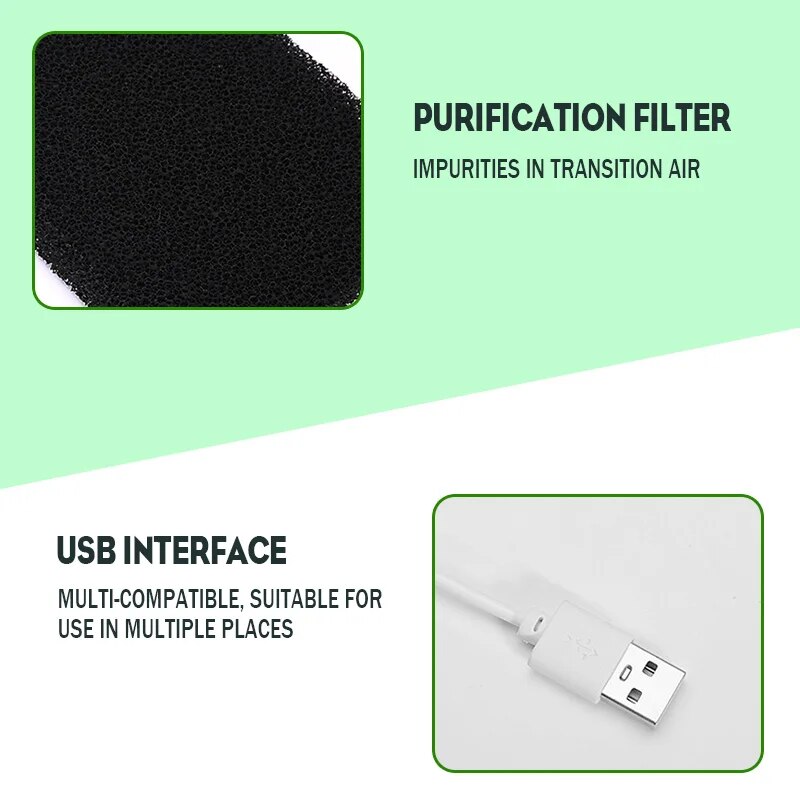 【Exclusive Offer】 Air Purifier Ionizer Generator Deodorizer Usb Home Air Cleaner Remove Formaldehyde Pm2.5 Odor Allergies Pets Hair.