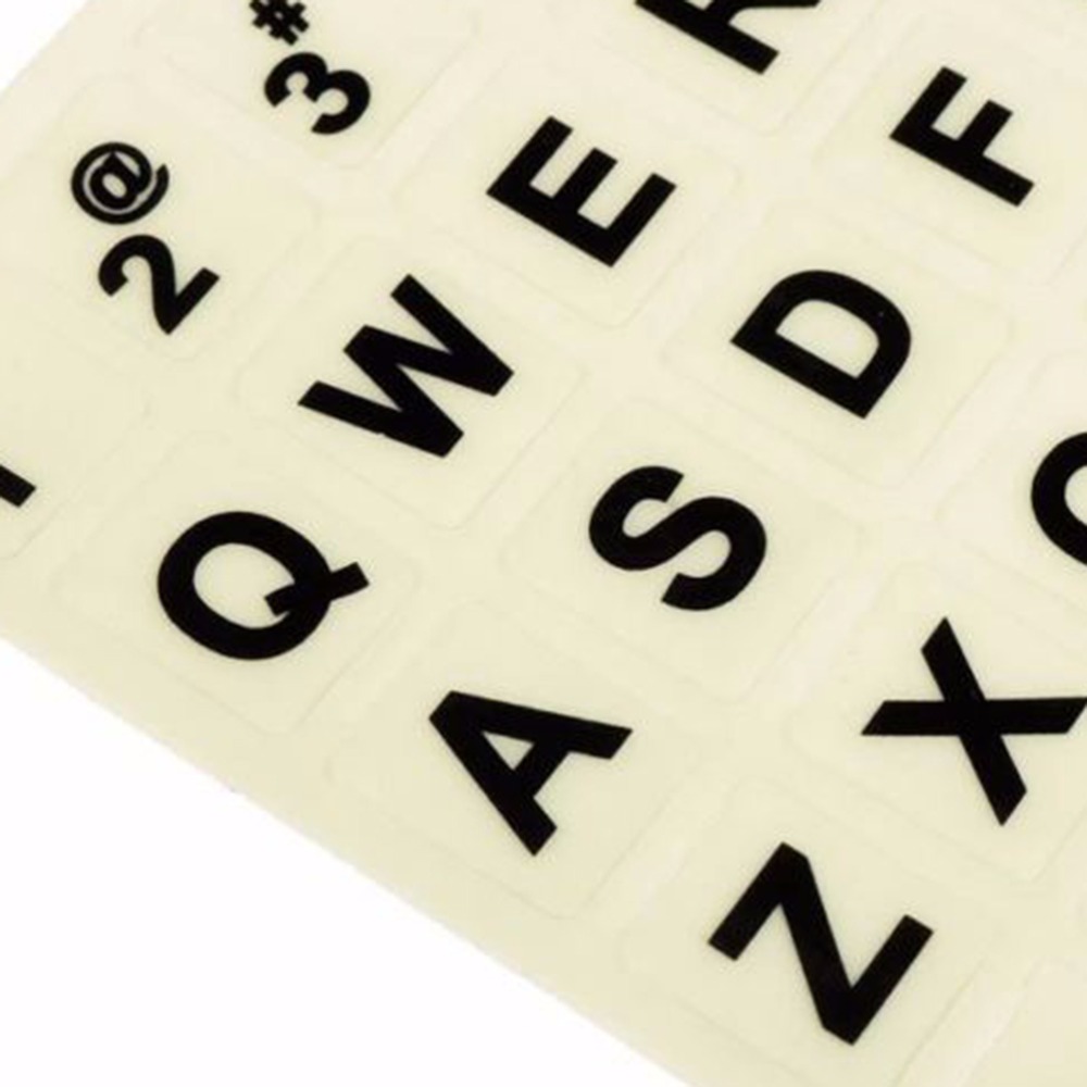 【UrbanNomad】JETTING English Standard Keyboard Sticker PC Laptop Fluorescent Keyboard Cover Luminous Full Keyboard Large Letter Sticker. 