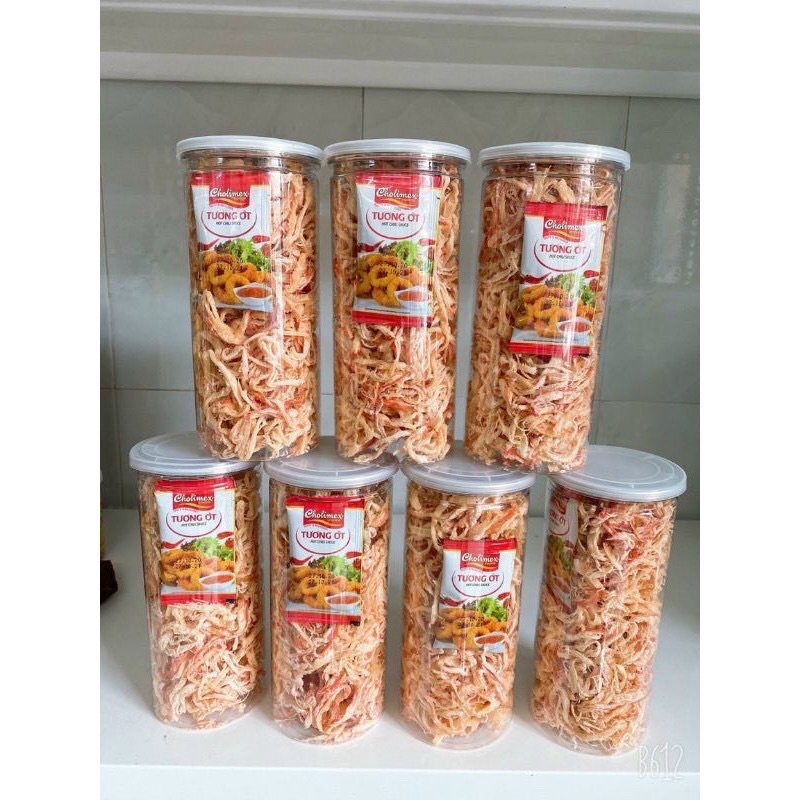 Mực xé sợi hấp nước dừa hộp 250gr