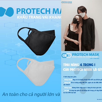 KHẨU TRANG VẢI KHÁNG KHUẨN - PROTECH MASK