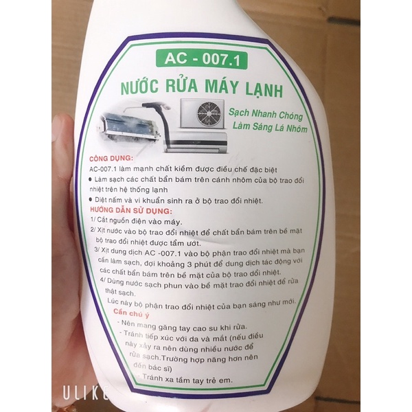 Nước rửa dàn lạnh Máy Lạnh AC-007.1