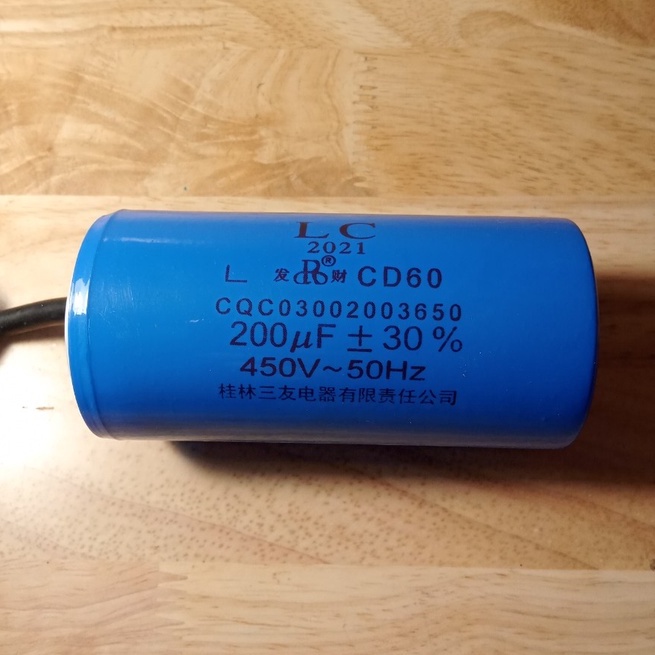 Tụ đề, tụ khởi động động cơ 200uF