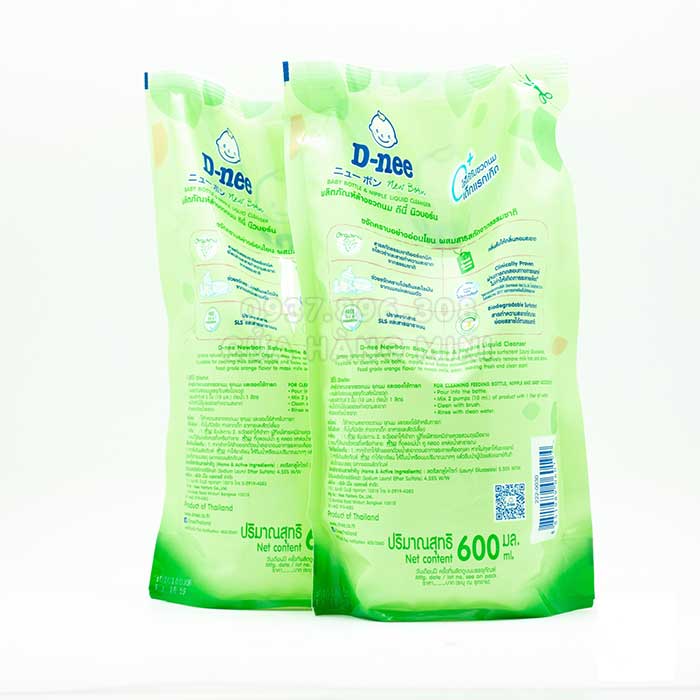 Dung Dịch Nước Rửa Bình Sữa Dnee Túi - 550ml Thái Lan