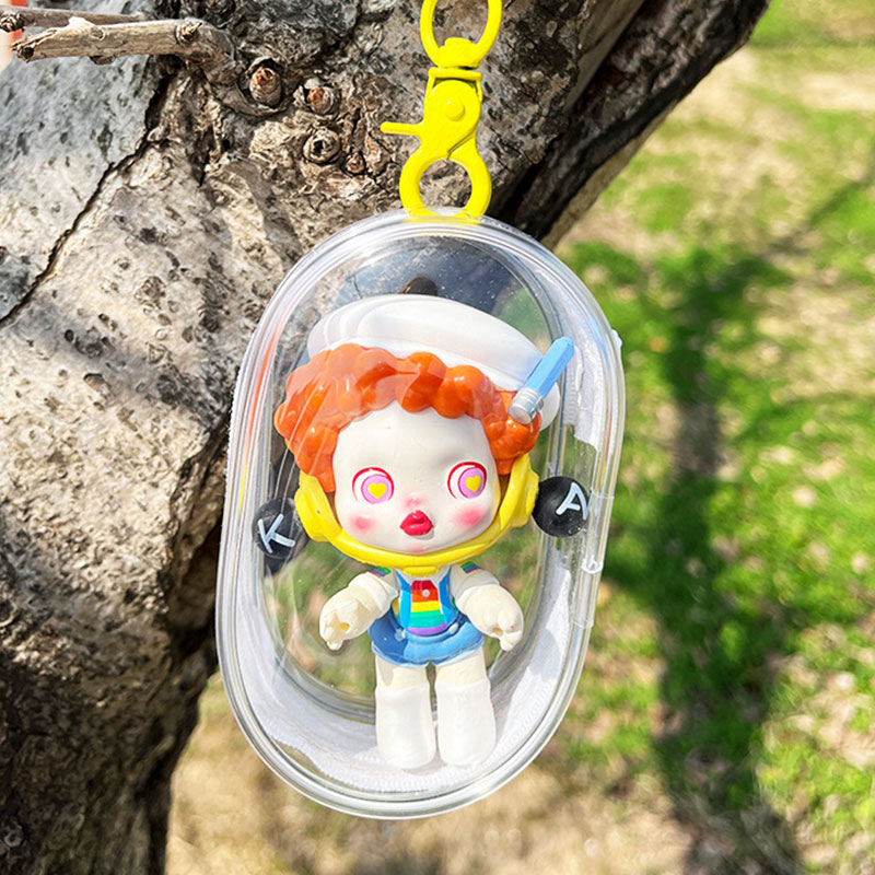 HANGDIAN【Miễn phí vận chuyển】Túi lưu trữ PVC độ thấm cao xương nhựa ba chiều Túi trẻ em đóng hộp đồ chơi sưu tập trong suốt hiển thị túi lưu trữ