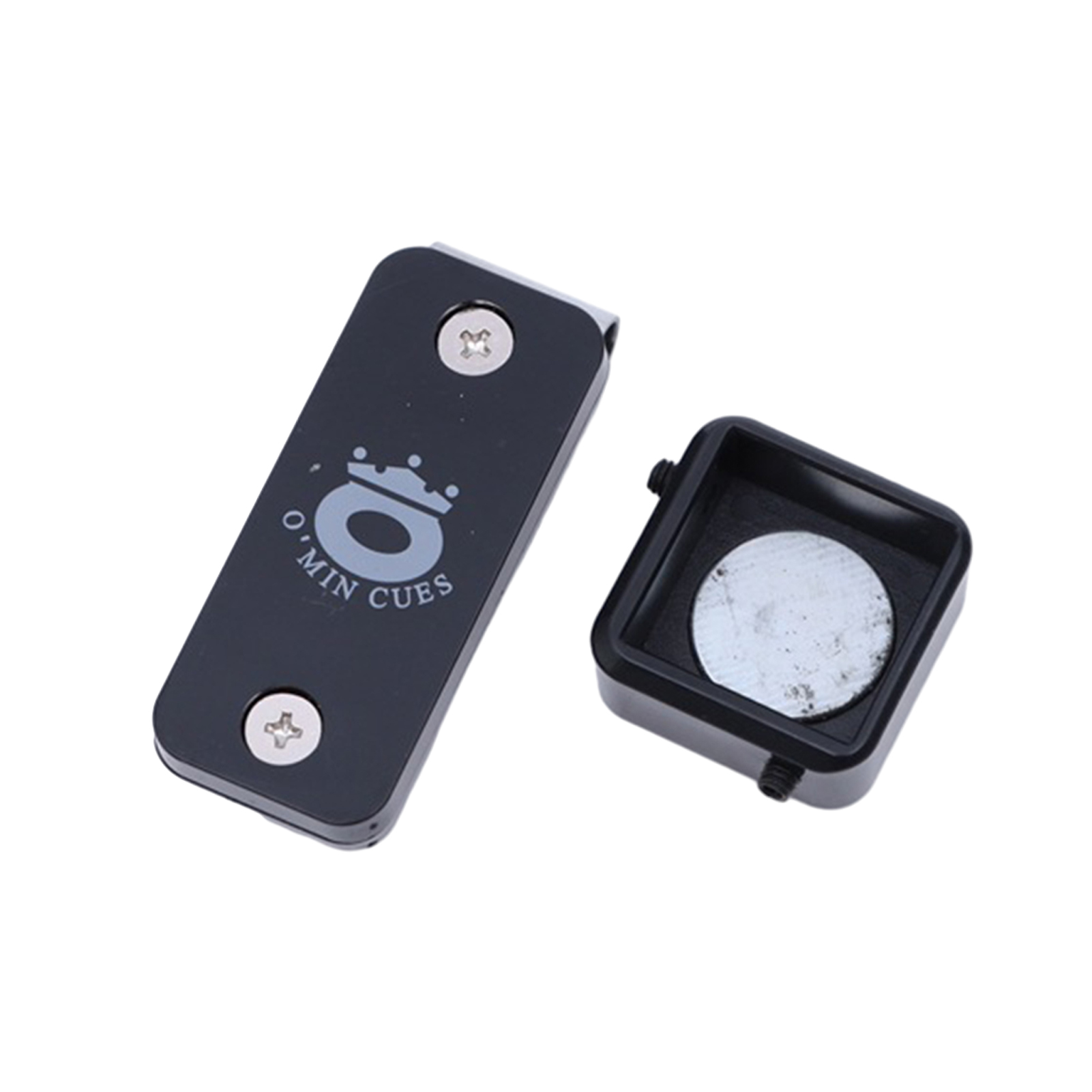 Stainless Steel Chalk Clip Portable Magnetic Pool Cue Chalk Holder with Stainless Steel Clip Billiard Accessories for Snooker Strong and Silent