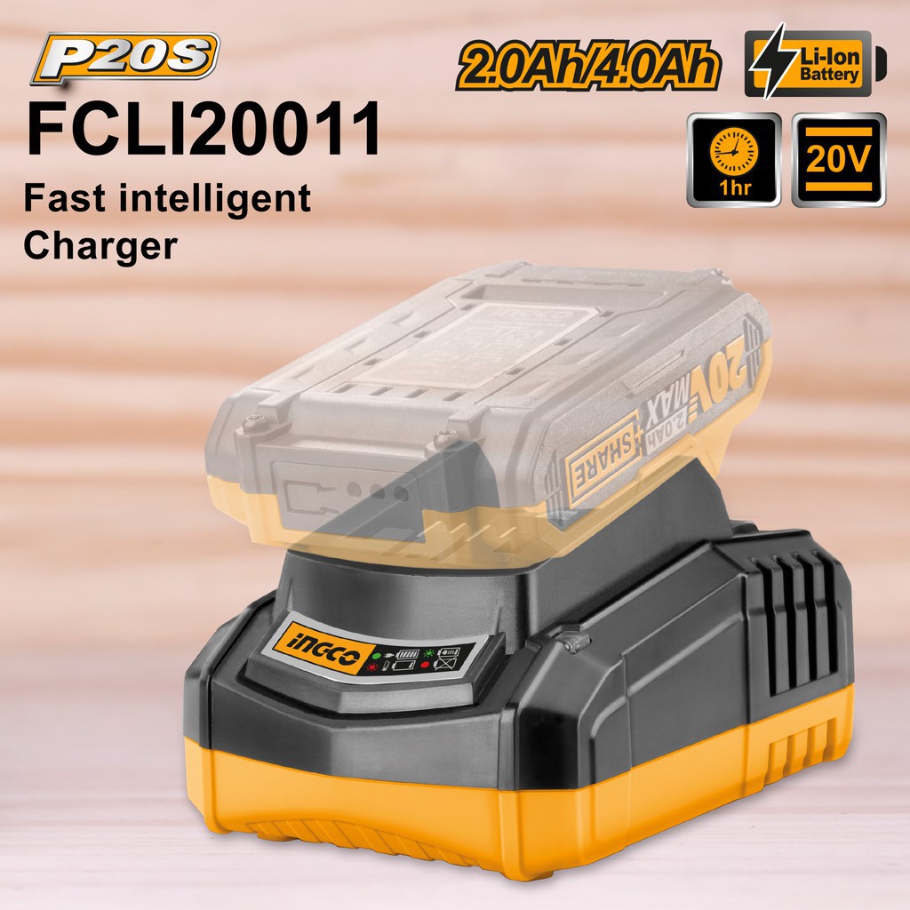 20V Đế sạc pin LITHIUM-ION INGCO FCLI2001