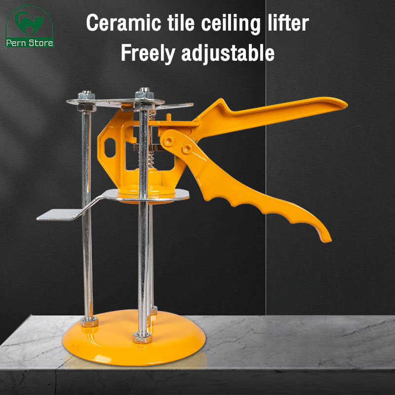 Tile Ceiling Heightening Bricklayer Tile Cushion Tool Leveling Positioning Lifter Manual Lifting Tile Adjuster